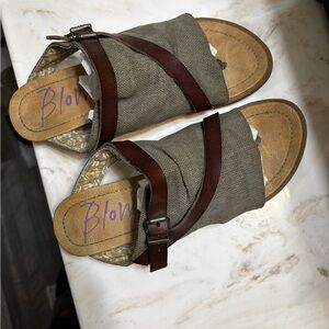 Blowfish Brown and Tan Sandals